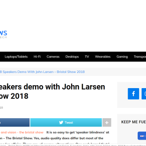 Gadgetynews: Larsen 8 speakers demo with John Larsen - Bristol Show 2018